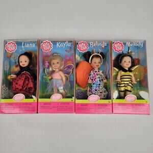 Barbie Kelly Club Dolls GARDEN- Lot of 4- Ladybug Bee Snail Butterfly NEW